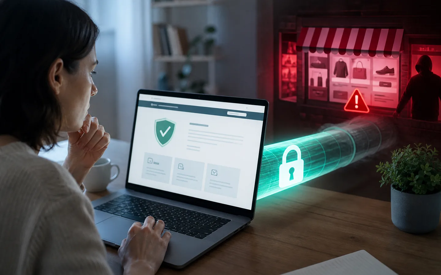 Conexão HTTPS protegida levando a um site que ainda precisa ser verificado