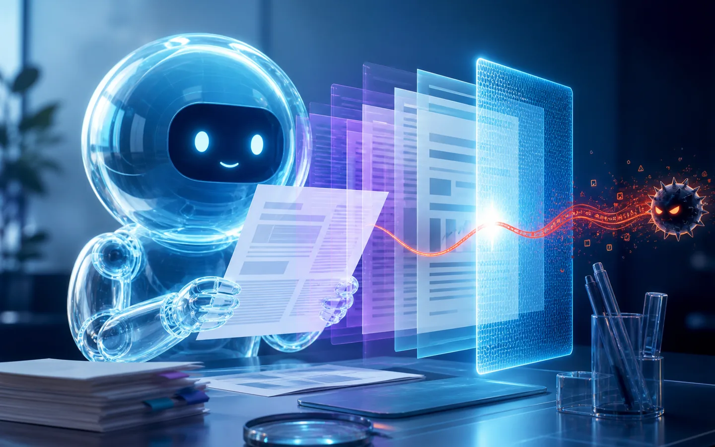 Assistente de IA filtrando uma instrução maliciosa escondida em documentos