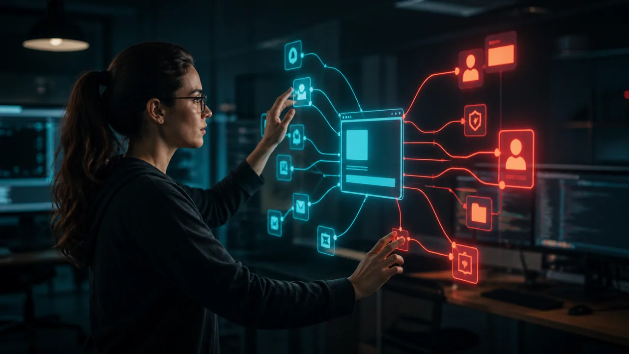 Desenvolvedora analisa conexões de scripts externos em um site